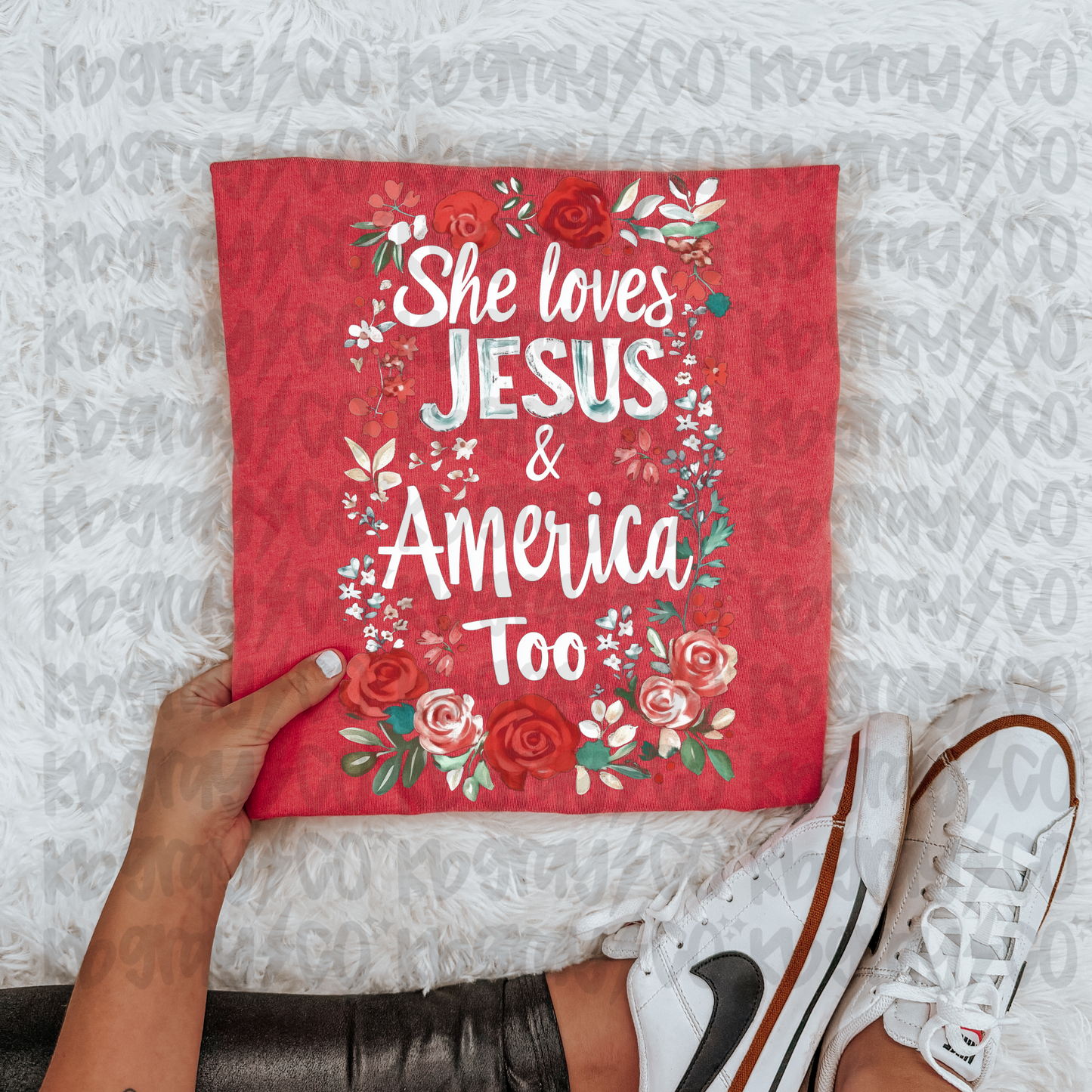 She loves Jesus and America too infant, toddler, and youth