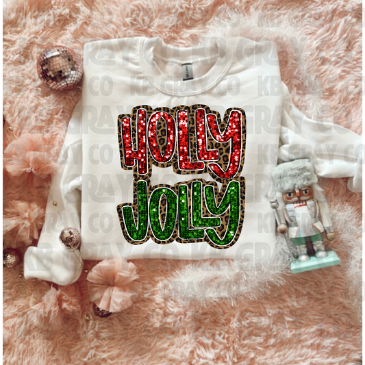 Faux Glitter - Holly Jolly