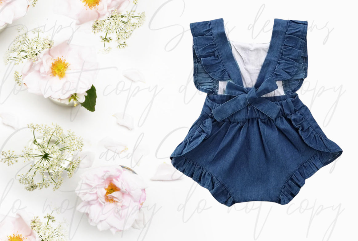 Denim Bubble Romper