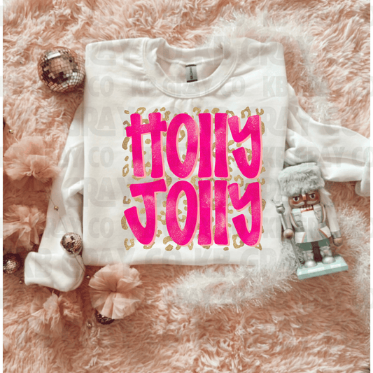 Holly jolly leopard print