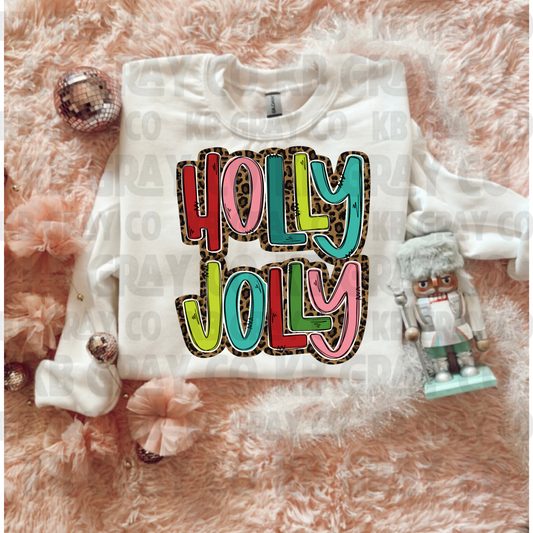 Holly Jolly leopard print