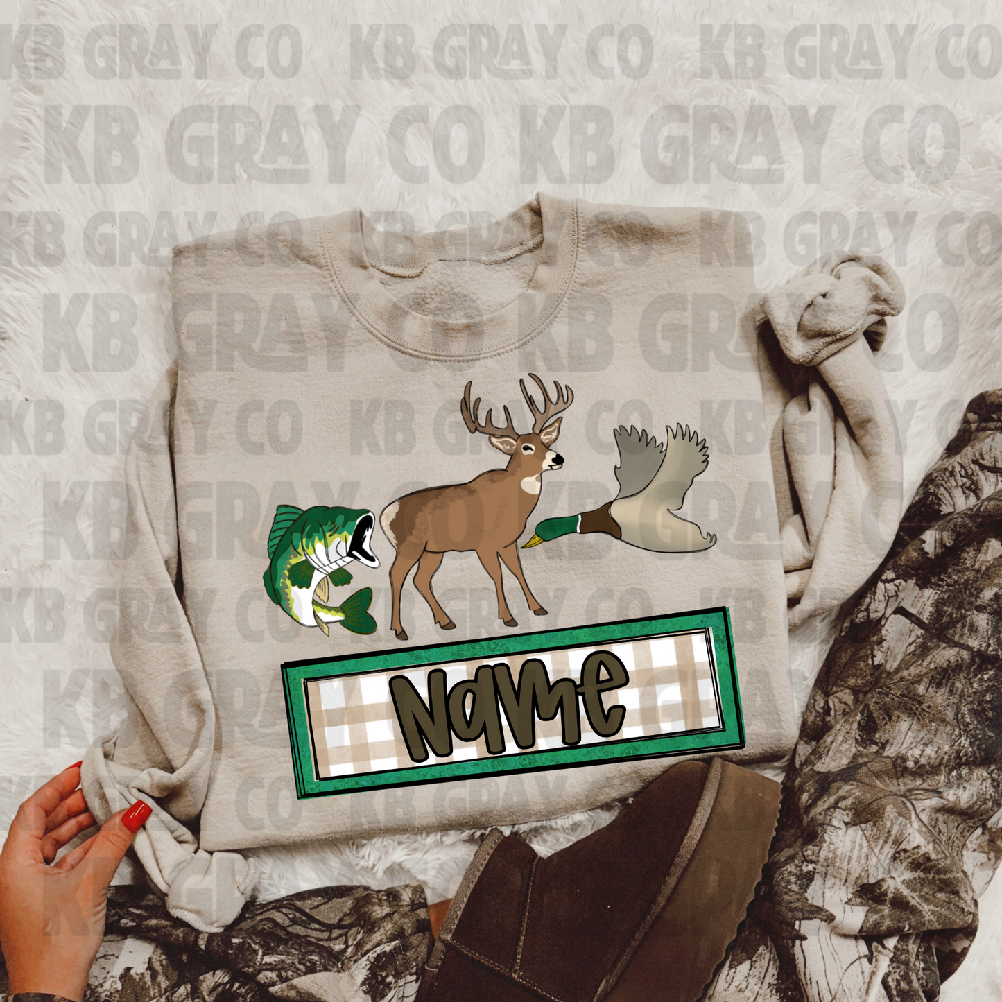 Outdoorsman Custom Name - kids