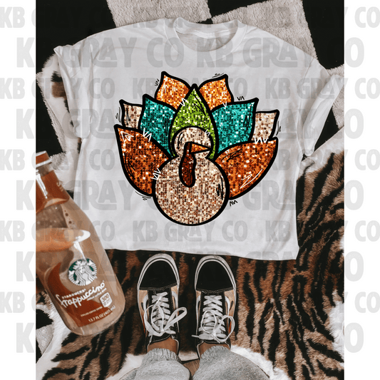 Faux glitter turkey - kids