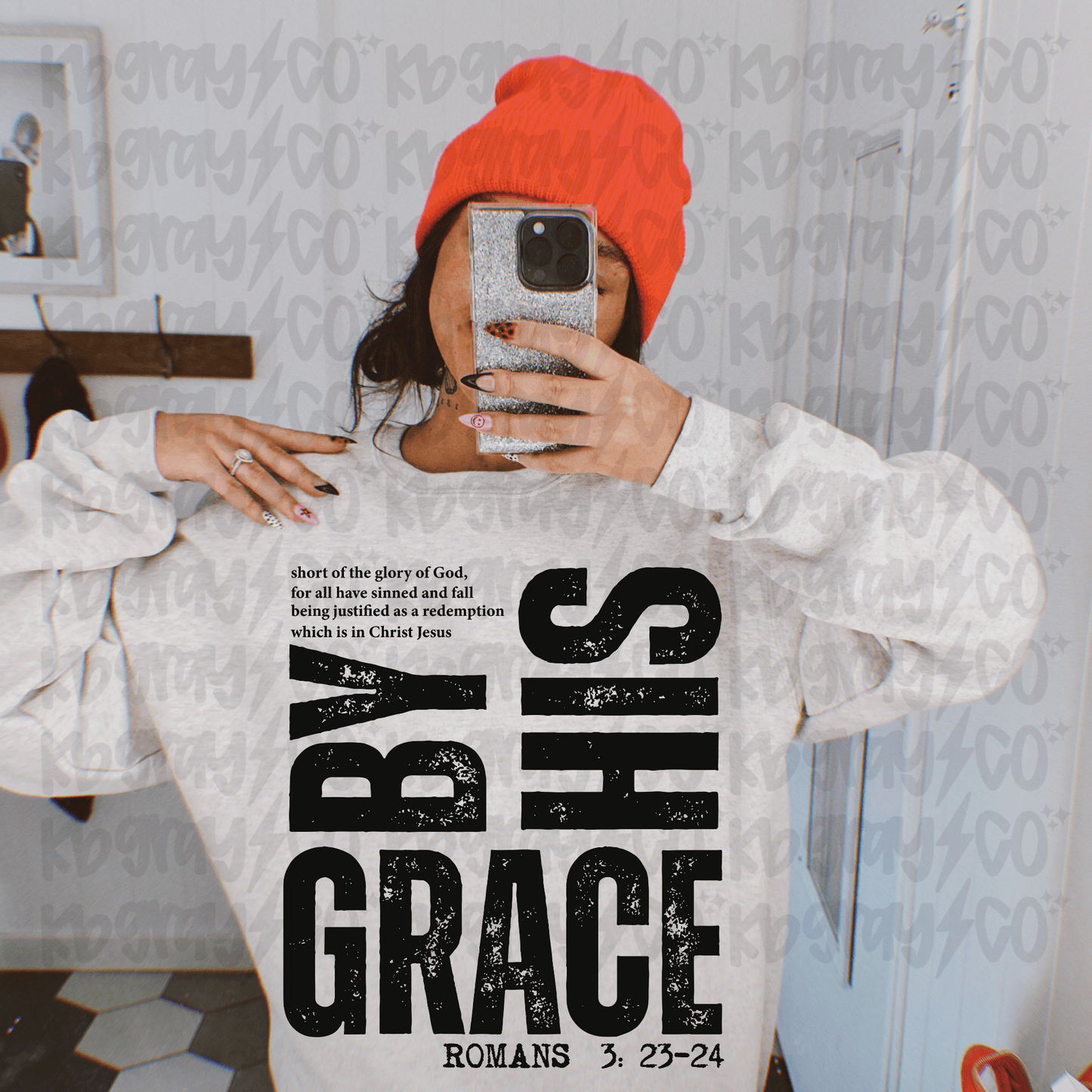 By his grace