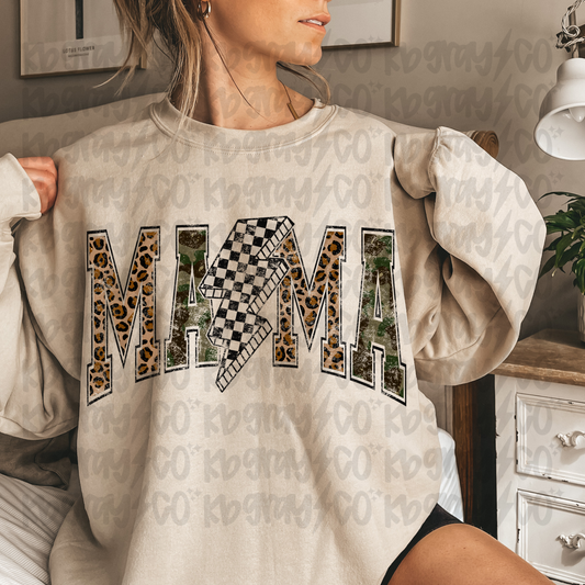 Mama - Camo and Leopard print