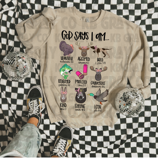 God says I am pink hunting - kids