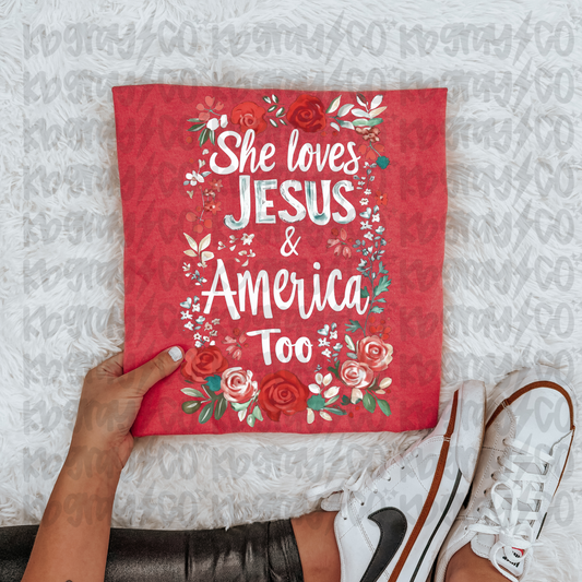 She loves Jesus and America too infant, toddler, and youth