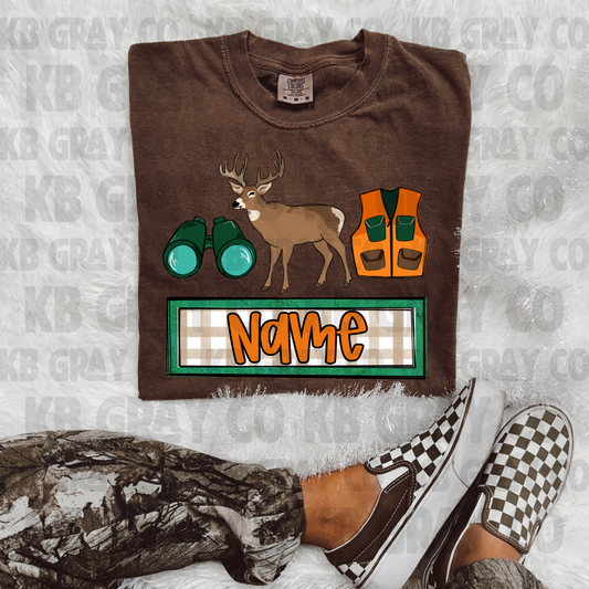 Deer hunting Custom Name - kids