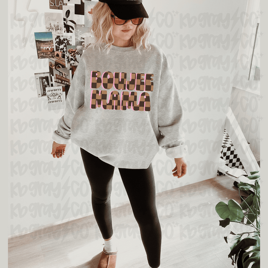Boujee mama - checkered print