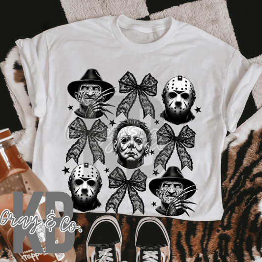 Horror bow collage