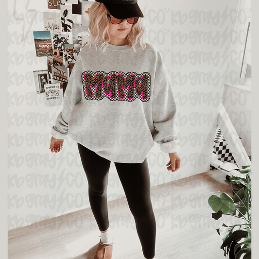 Mama Hot pink Leopard print