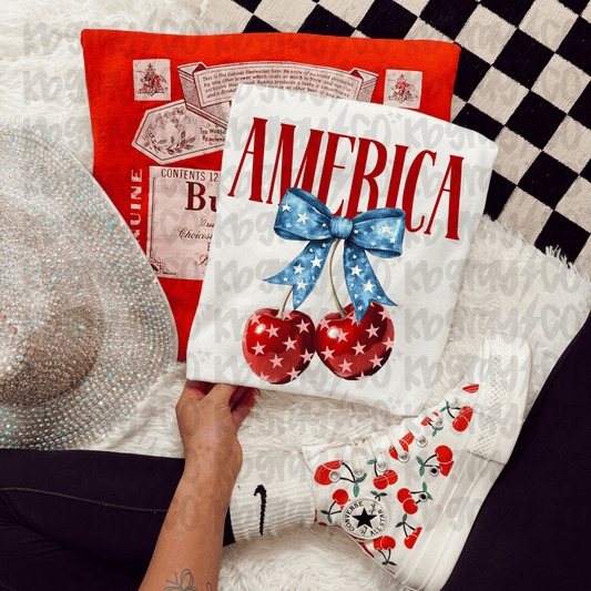 America Cherry Bow infant, toddler, and youth