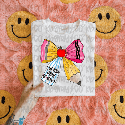 Custom name bow - infant toddler and youth