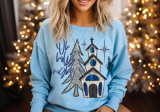 Oh holy night glitter