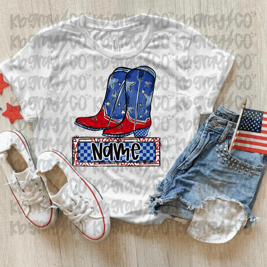 Custom name boots infant, toddler, and youth