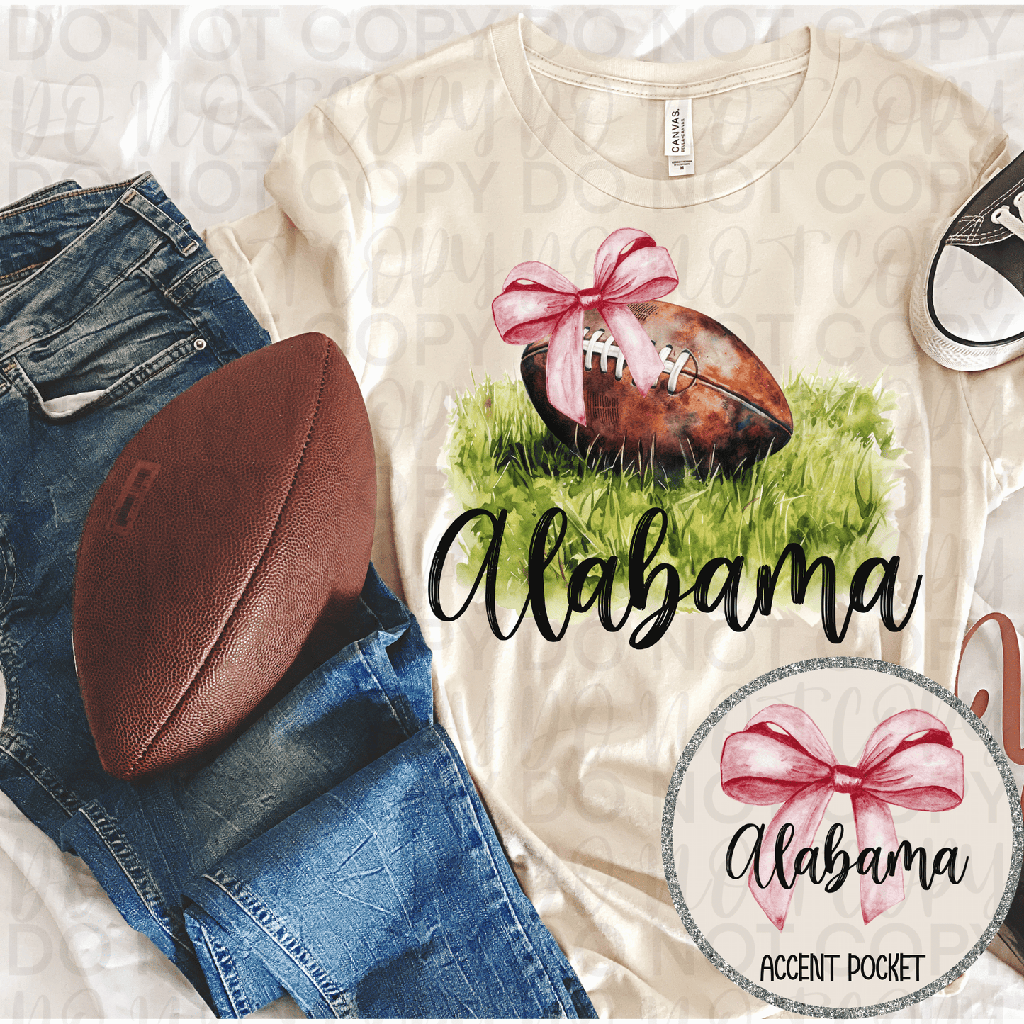 All state football with bow infant toddler and child