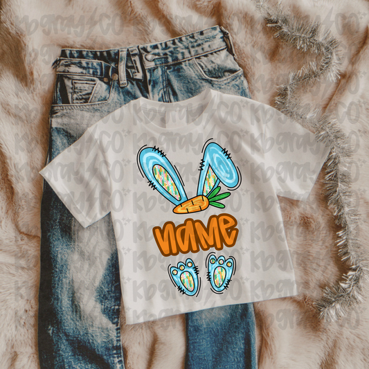 Custom Name Easter Bunny - infant toddler and youth