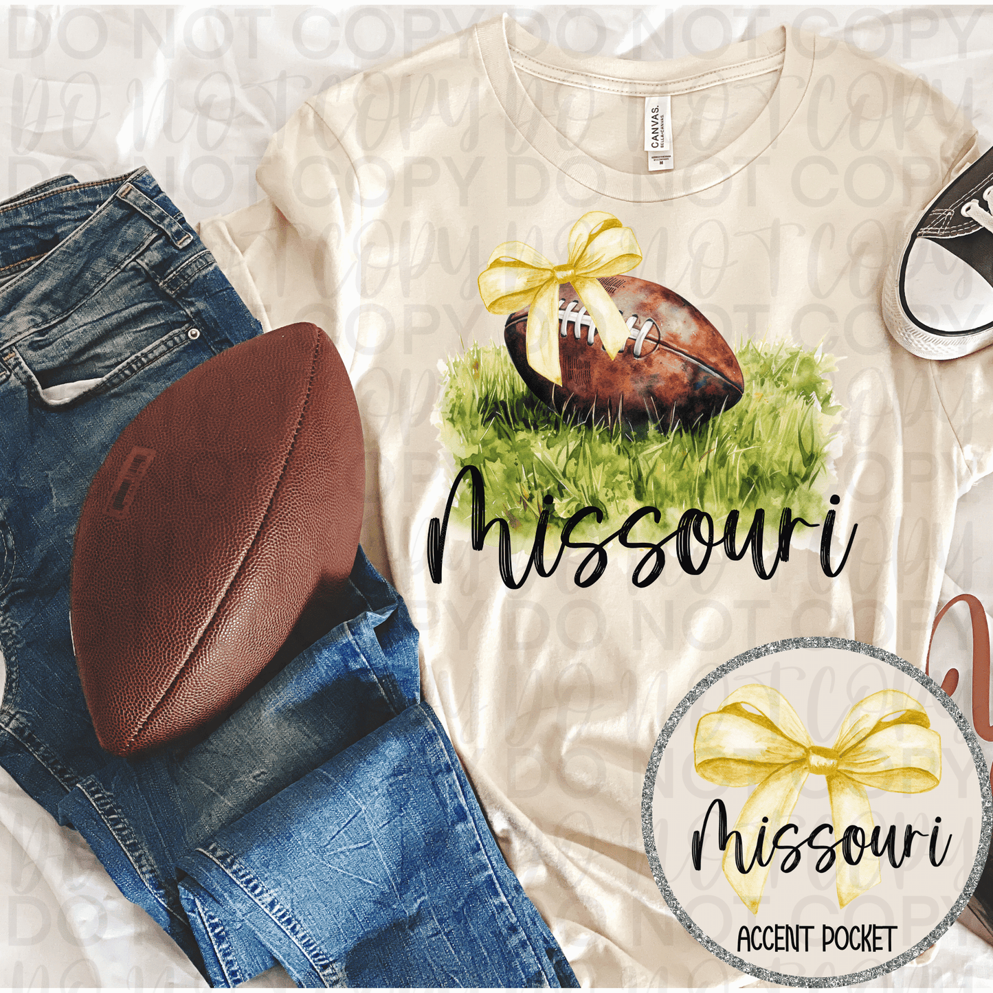 All state football with bow infant toddler and child
