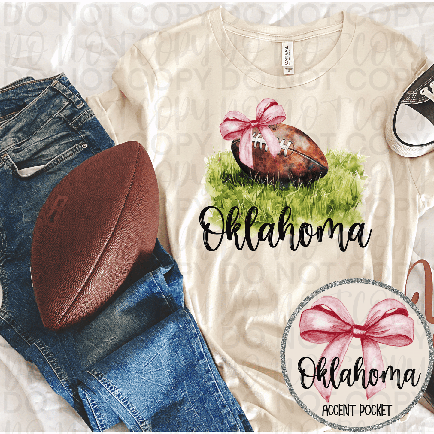 All state football with bow infant toddler and child