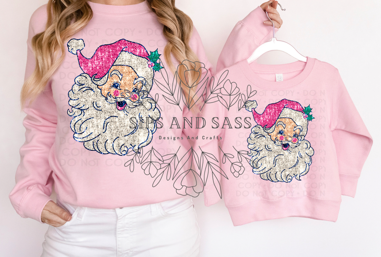 Glitter Claus infant toddler and child