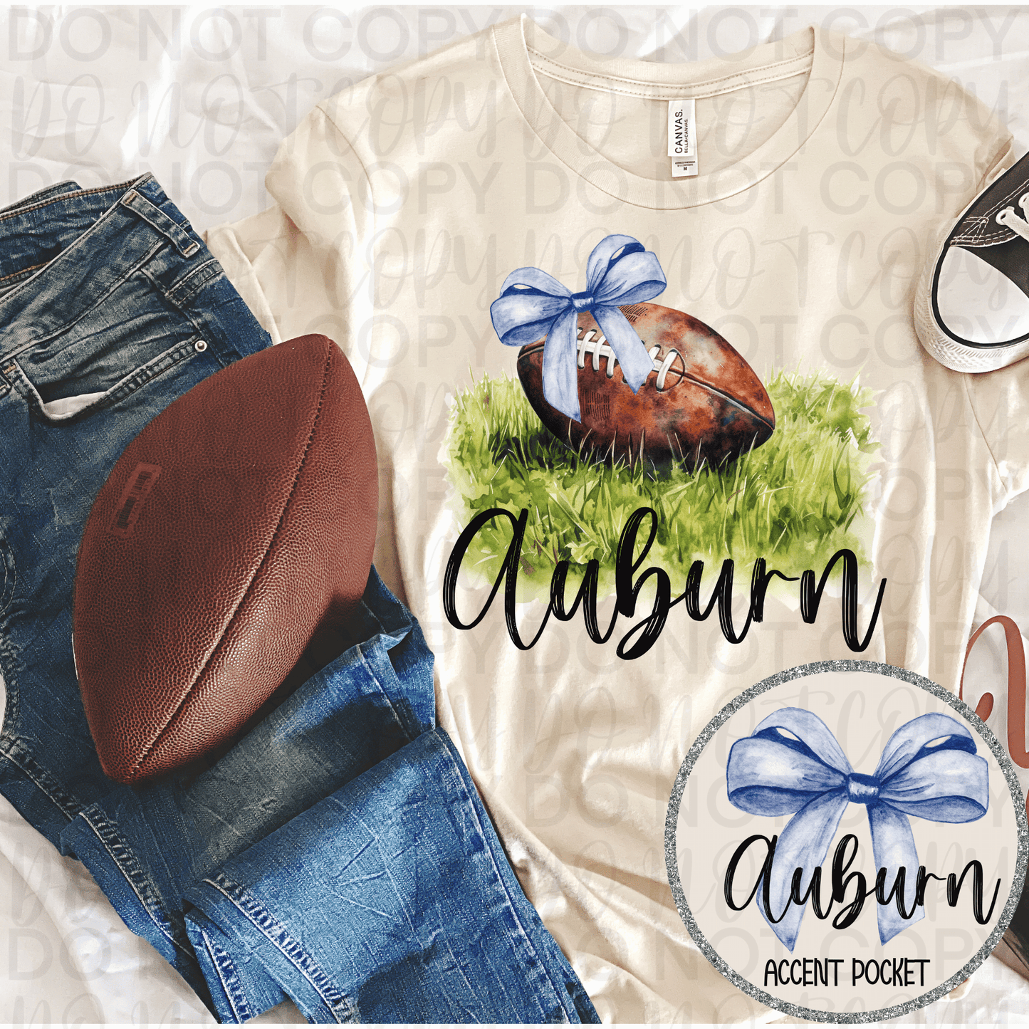 All state football with bow infant toddler and child