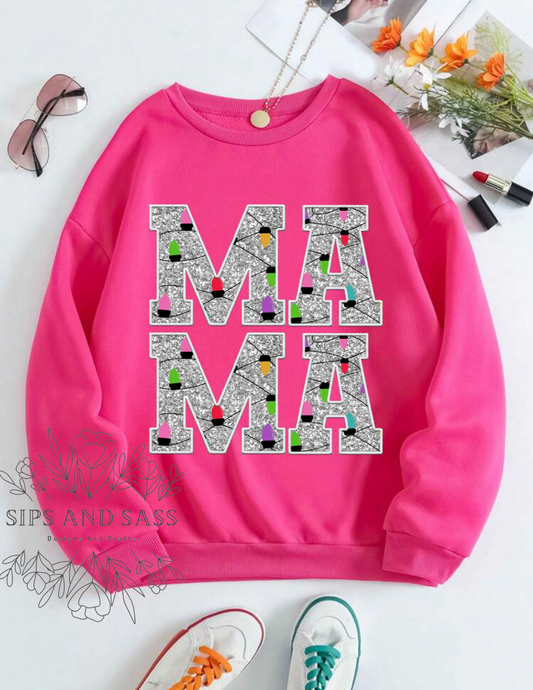 Mama Glitter Christmas Lights