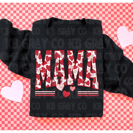 Mama Red Hearts
