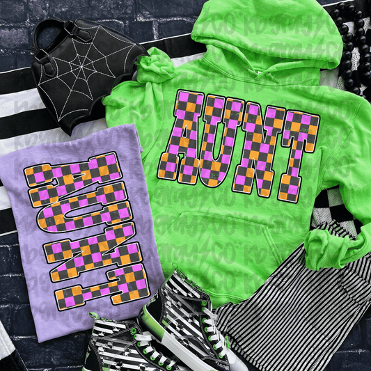 Aunt - checkered print