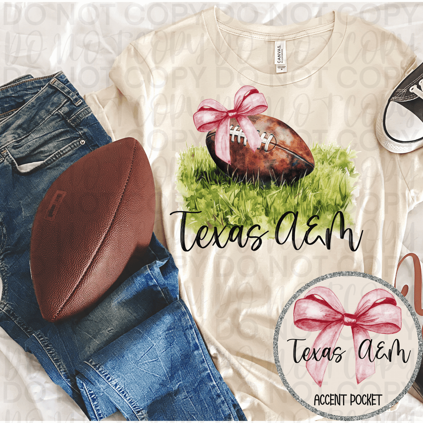 All state football with bow infant toddler and child