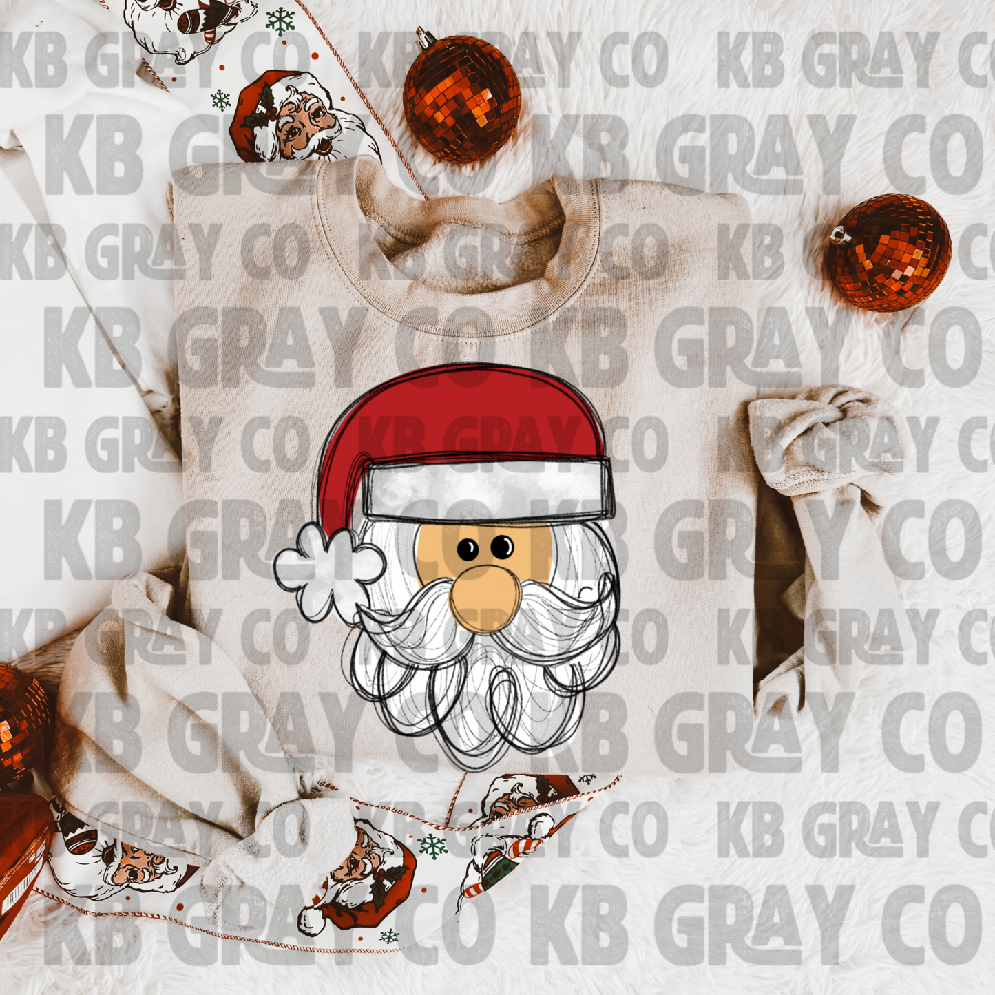 Hand drawn Santa - kids