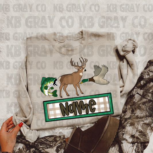 Outdoorsman Custom Name - kids
