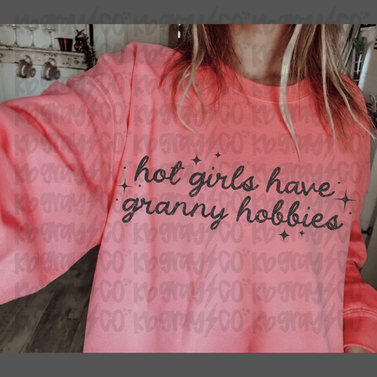 Hot girls have granny hobbies