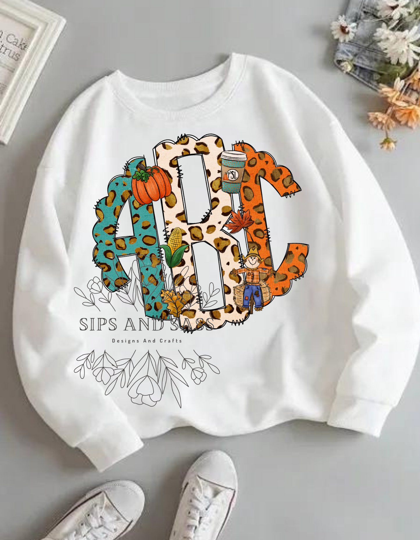 Fall/Thanksgiving monogram infant toddler and child
