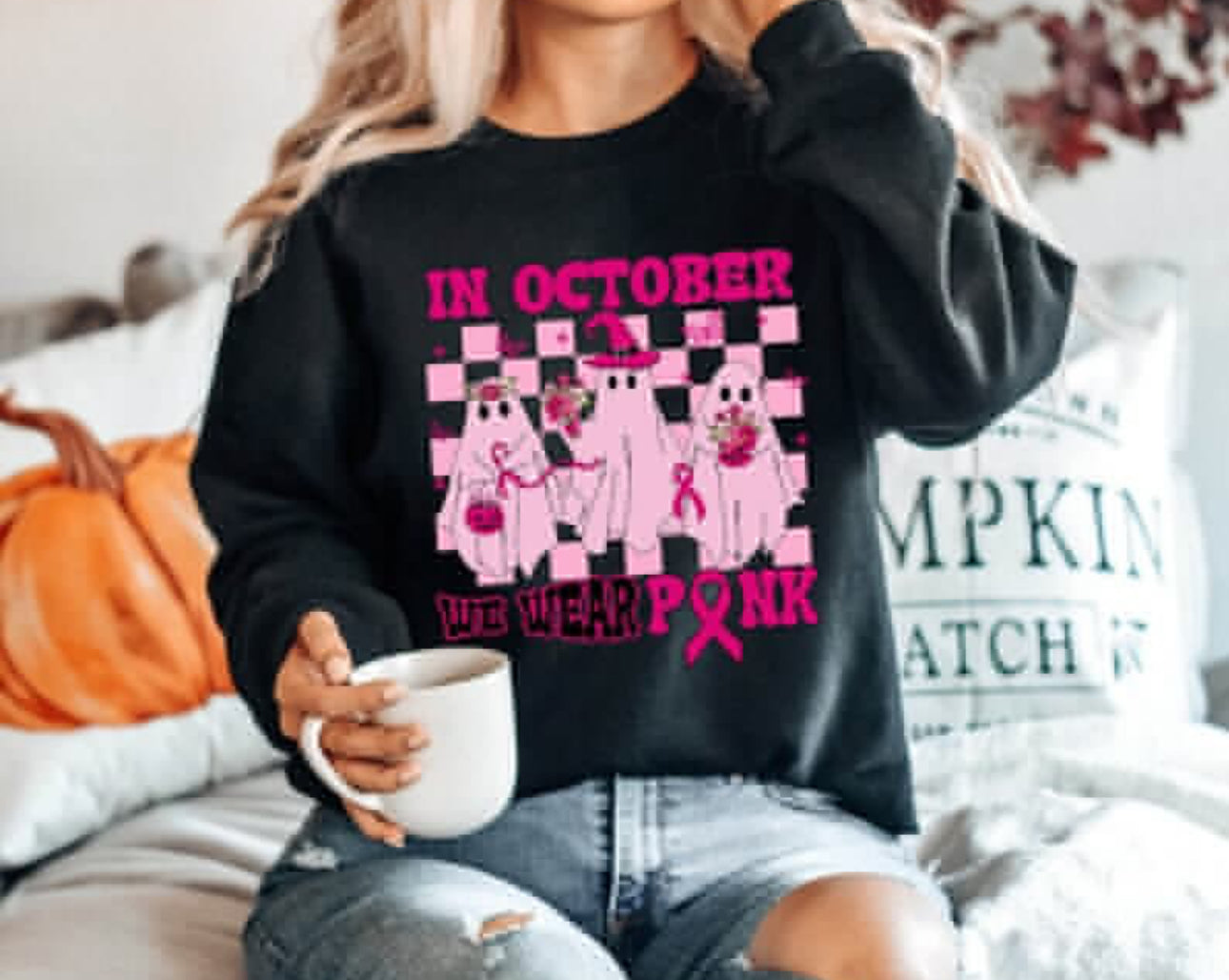 In October we wear pink