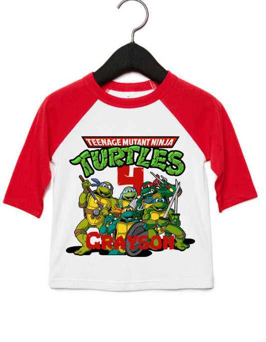 Custom ninja turtle Birthday Shirt