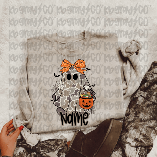Custom Name Ghost - infant toddler and youth