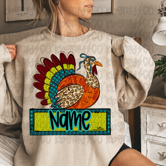 Custom name Girl Turkey - infant toddler and youth