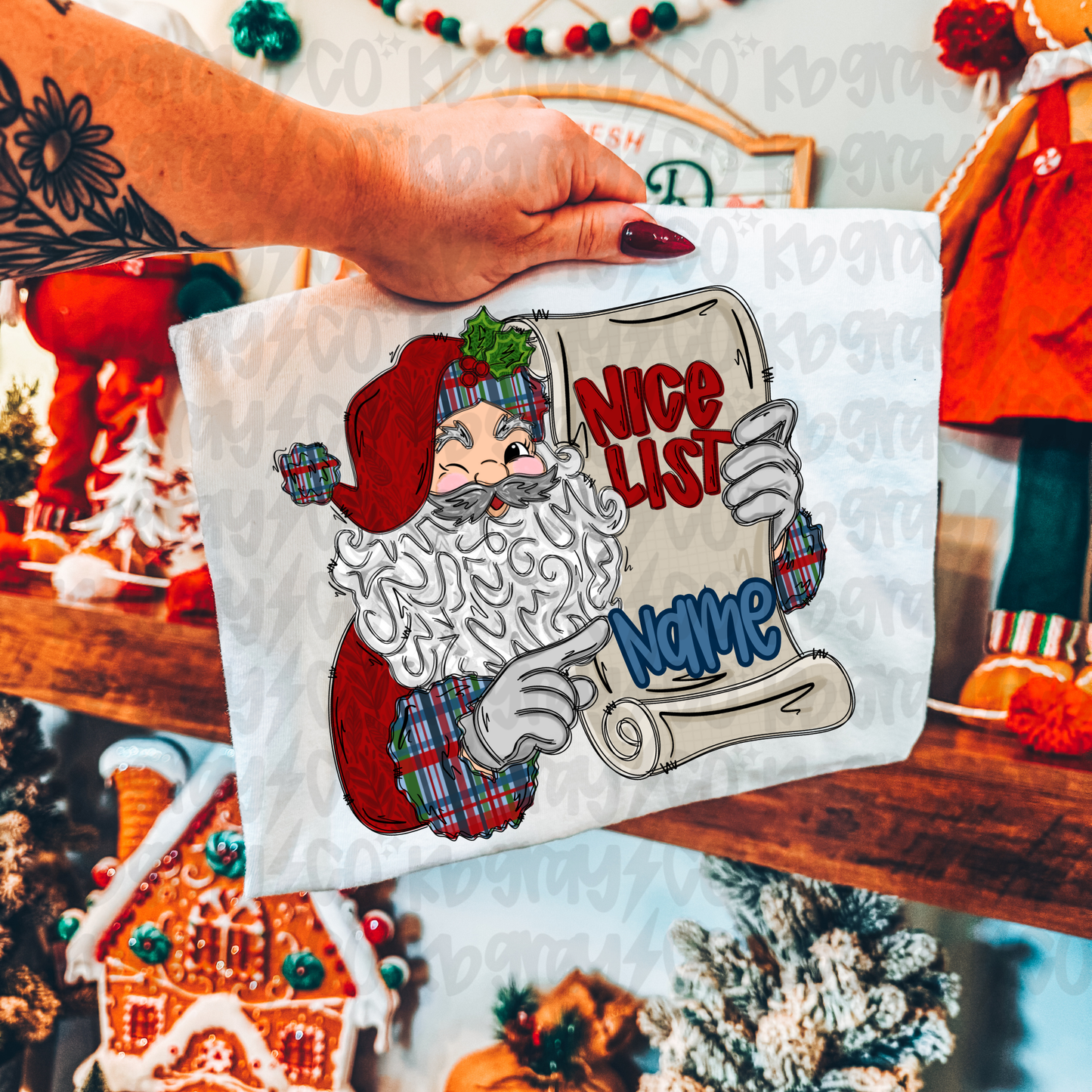 Custom Name Nice list - infant toddler and youth