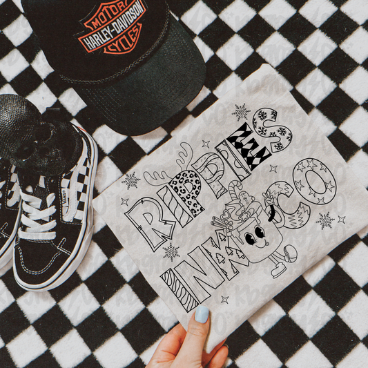 Rippies Ink Co Color Me Christmas - infant toddler and youth