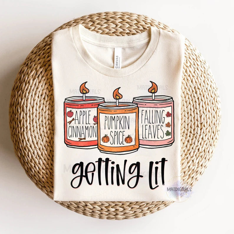 Fall T-shirt “Getting Lit”